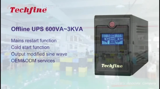 Techfine – alimentation électrique UPS interactive, ligne 650va, pour ordinateur domestique, hors ligne